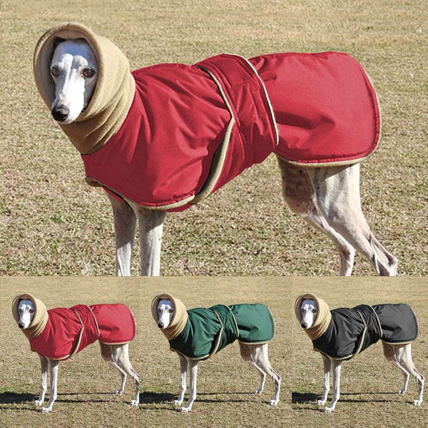 Thick Winter Waterproof Dog Jacket with Snood